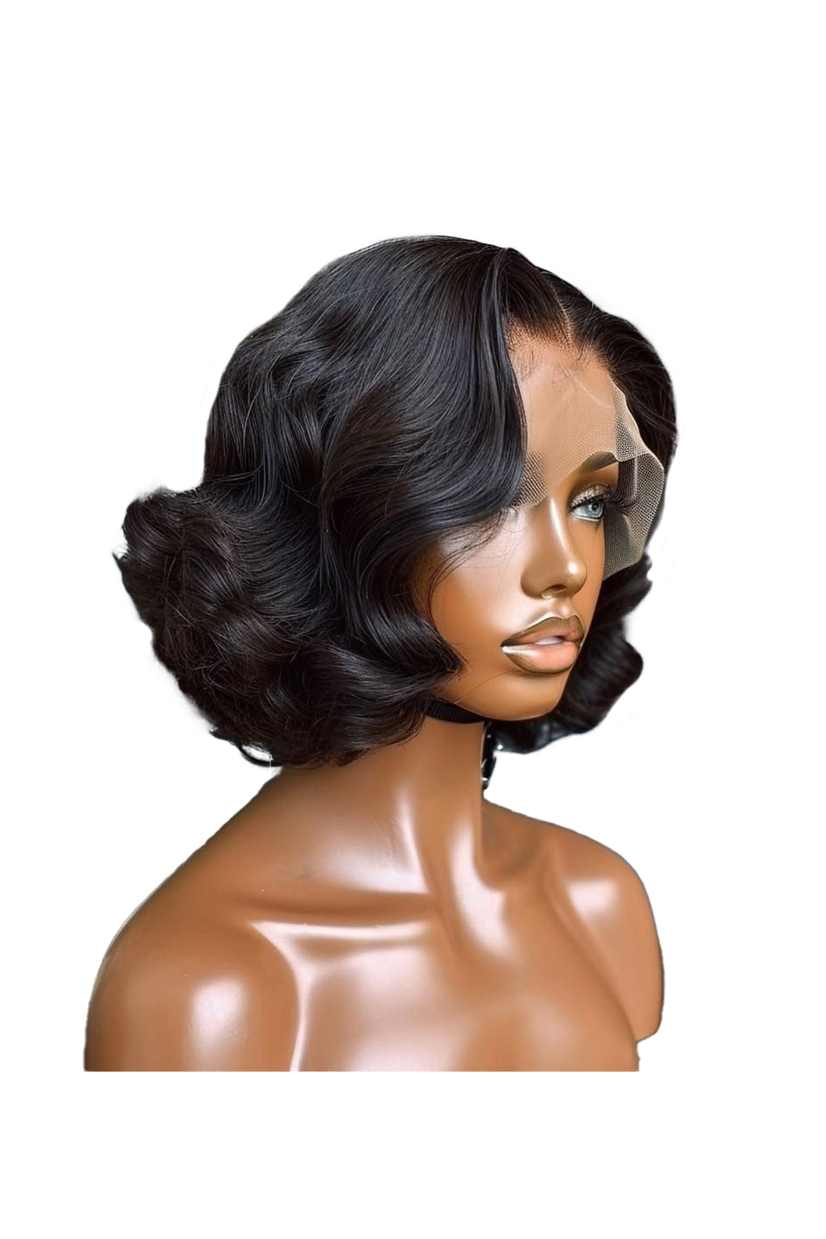 Perruque bob wig (wavy)